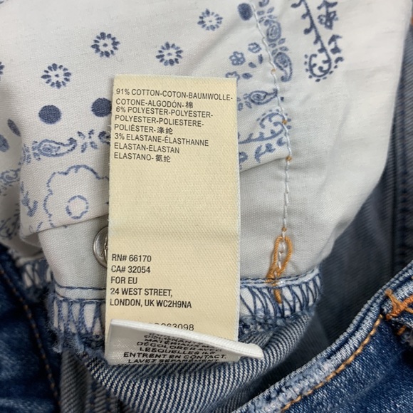 We the Free Denim Jean Shorts Size 25 Free People Distressed Raw Hem pockets - Picture 12 of 14